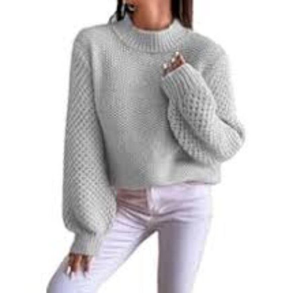 Blue  Button-Detail Women's Sweater - Picture 3 of 3